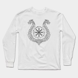 Helm of Awe (Ægishjálmr ) Symbol of Protection & Victory Long Sleeve T-Shirt